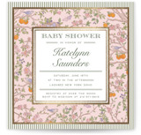 Bird and Bough Foil-Pressed Baby Shower Invitations