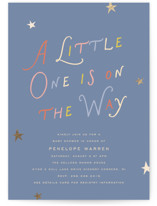 On the way Foil-Pressed Baby Shower Invitations