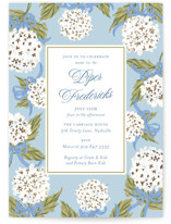 Hydrangea bow bouquets Foil-Pressed Baby Shower Invitations