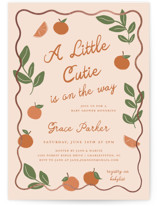 A Little Cutie Foil-Pressed Baby Shower Invitations