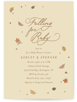 Sweet Autumn Foil-Pressed Baby Shower Invitations