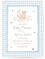 Dreamy Bear Foil-Pressed Baby Shower Invitations