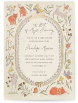 Woodland Magic Foil-Pressed Baby Shower Invitations