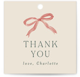 Ribbon Stripe Holiday Bridal Shower Favor Tags