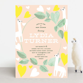 Mama Llama Baby Shower Invitations