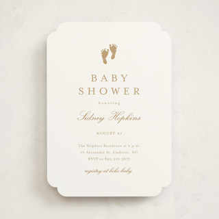 Footprint Baby Shower Invitations