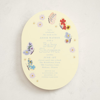 Butterfly Florals Baby Shower Invitations