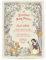 Disney's Snow White Woodland Baby Shower Invitations
