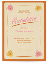 Little Ray of Sunshine Baby Shower Invitations