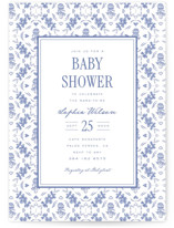 Rattle Pattern Baby Shower Invitations