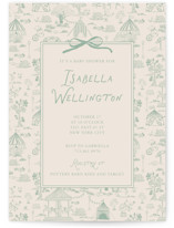 Animal Circus Toile Baby Shower Invitations