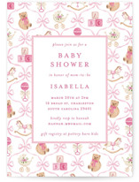 Tied with a bow Baby Shower Invitations