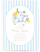 Lemon Baby Shower Invitations