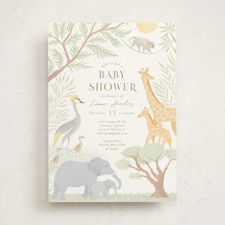 Lovely jungle Baby Shower Invitations