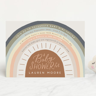sunshine and rainbows Baby Shower Invitations