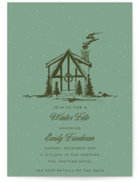 Winter Cabin Baby Shower Invitations