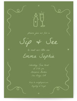 Doodle Sip and See Baby Shower Invitations