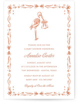 Watercolor Stork Baby Shower Invitation Baby Shower Invitations