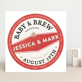 Vintage Coaster Baby Shower Invitations