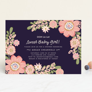 Sweet Baby Girl Baby Shower Invitations