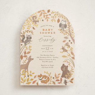 Woodland autumn Baby Shower Invitations