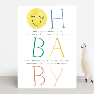 Happy Baby Book Baby Shower Invitations