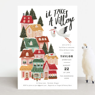 It Takes A Village Baby Shower Invitations