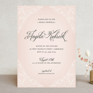 Elegant Lace Bridal Shower Invitations