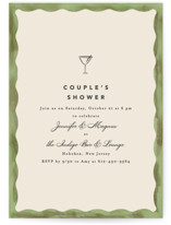 Formal scallop Bridal Shower Invitations