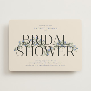 Coneflower Garland Bridal Shower Invitations