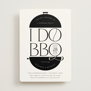 I Do BBQ Grill Bridal Shower Invitations