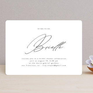 Elegant Script Bridal Shower Invitations