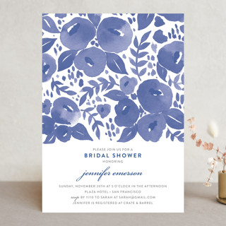 Blue Blossoms Bridal Shower Invitations