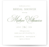 Chic Script Bridal Shower Invitations