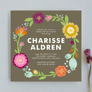 Garden Party Bridal Shower Invitations