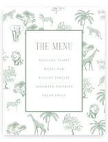 Baby Shower Menu Signs