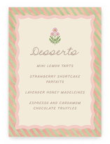 Baby Shower Menu Signs