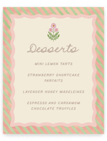 Baby Shower Menu Signs