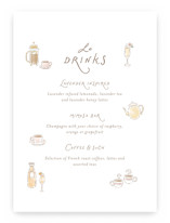 A day in Paris Baby Shower Menu Signs