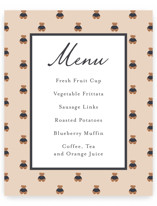 Teddy Bear Monogram Baby Shower Menu Signs