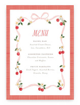 Cherry Sweet Baby Shower Menu Signs