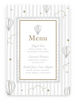 Hot air balloons Baby Shower Menu Signs