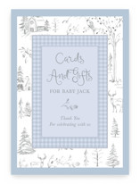 Winter Toile Baby Shower Party Signs