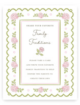 Garden Rose Doily Baby Shower Party Signs