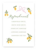 Lemon and Ribbon Baby Shower Bar Signs