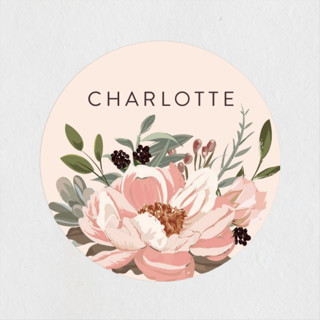 Desert Blooms Bridal Shower Favor Stickers