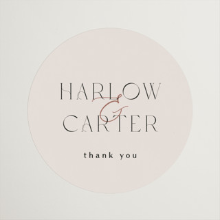 Simple Classic Bridal Shower Favor Stickers