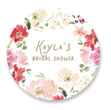 Prosecco & Petals Bridal Shower Favor Stickers