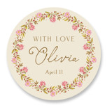 In The Garden Bridal Shower Favor Stickers
