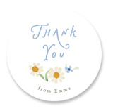 Wildflower Wreath Bridal Shower Favor Stickers